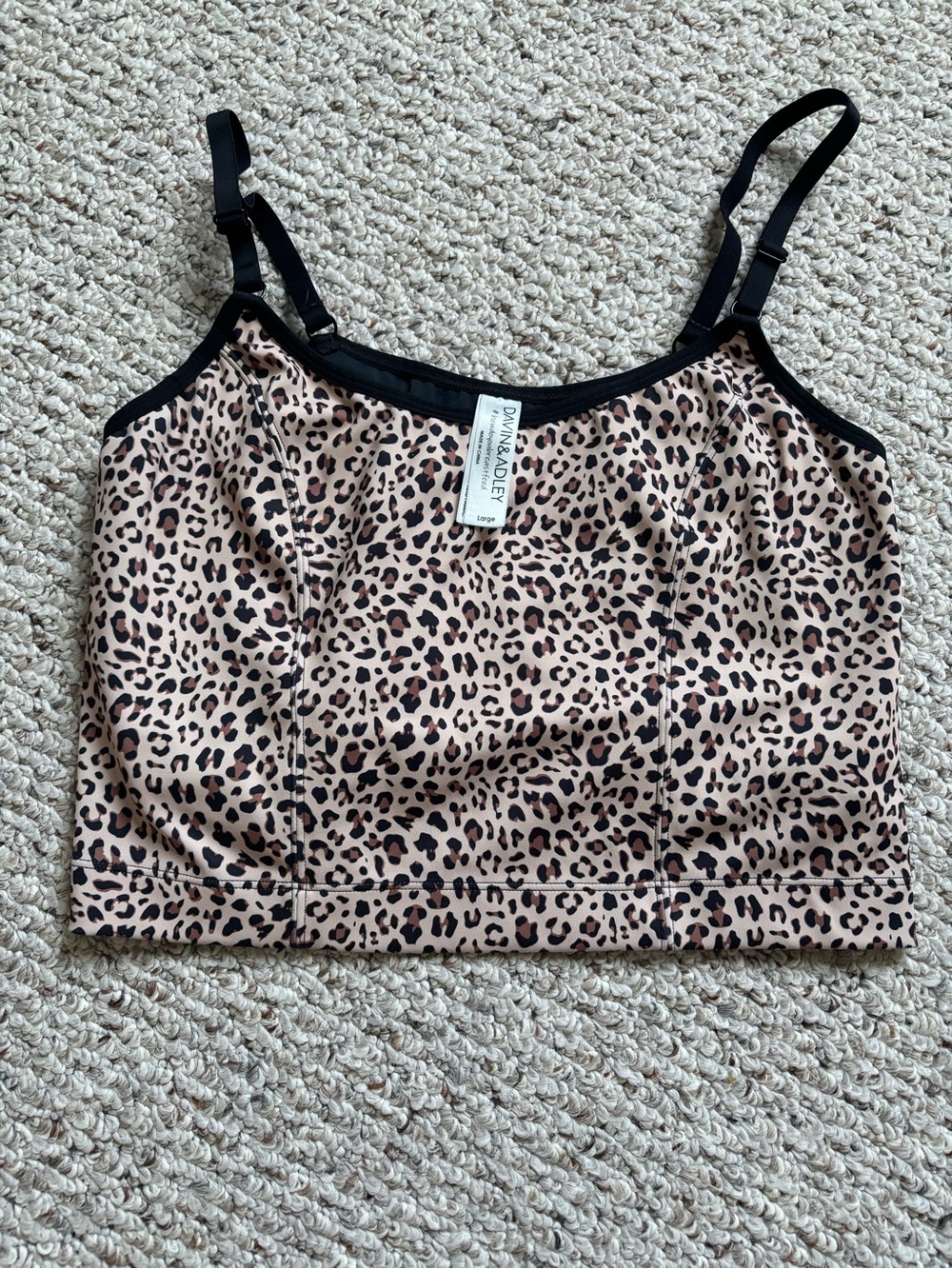 Davin & Adley Amelia Swim/Bra Top - Leopard Print
